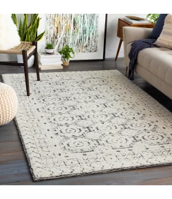 Surya Louvre LOU2303 Black Ivory Area Rug 8 ft. Round