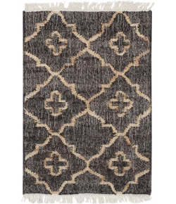 Surya Laural LRL6013 Black Khaki Area Rug 6 ft. X 9 ft. Rectangle