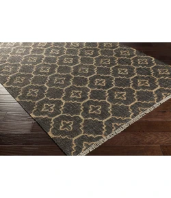 Surya Laural LRL6013 Black Khaki Area Rug 6 ft. X 9 ft. Rectangle