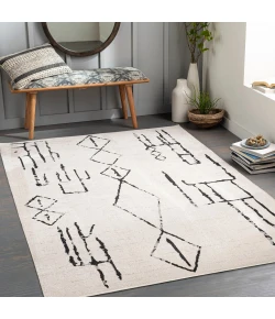 Livabliss Lavadora LVR2318 Black Gray Area Rug 6 ft. 7 in. X 9 ft. Rectangle