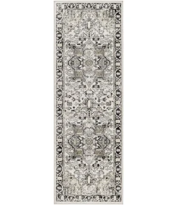 Livabliss Lavadora LVR2322 Black Taupe Area Rug 2 ft. 7 in. X 7 ft. 3 in. Runner