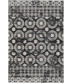 Livabliss Lavadora LVR2325 Black Gray Area Rug 6 ft. 7 in. X 9 ft. Rectangle