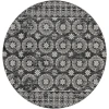 Livabliss Lavadora LVR2325 Black Gray Area Rug 6 ft. 7 in. Round