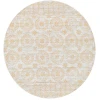 Livabliss Lavadora LVR2327 Mustard Gray Area Rug 6 ft. 7 in. Round