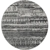 Livabliss Lavadora LVR2330 Black Gray Area Rug 6 ft. 7 in. Round