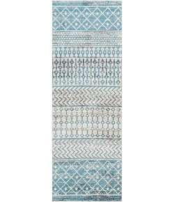 Livabliss Lavadora LVR2334 Ink Blue Black Area Rug 2 ft. 7 in. X 7 ft. 3 in. Runner
