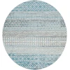 Livabliss Lavadora LVR2334 Ink Blue Black Area Rug 6 ft. 7 in. Round