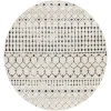 Livabliss Lavadora LVR2336 Black Gray Area Rug 6 ft. 7 in. Round