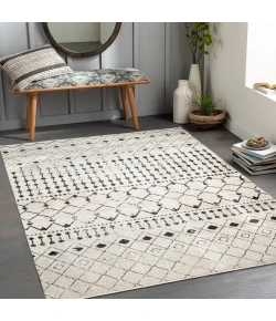 Livabliss Lavadora LVR2336 Black Gray Area Rug 5 ft. 3 in. X 7 ft. Rectangle