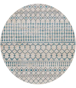 Livabliss Lavadora LVR2340 Blue Ink Blue Area Rug 6 ft. 7 in. Round Round