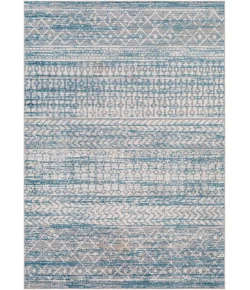 Livabliss Lavadora LVR2344 Blue Gray Area Rug 6 ft. 7 in. Round Round