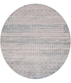 Livabliss Lavadora LVR2345 Gray Blue Area Rug 6 ft. 7 in. Round