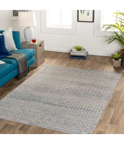 Livabliss Lavadora LVR2345 Gray Blue Area Rug 5 ft. 3 in. X 7 ft. Rectangle