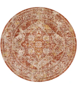 Livabliss Mirabel MBE2304 Peach Burnt Orange Area Rug 7 ft. 10 in. Round