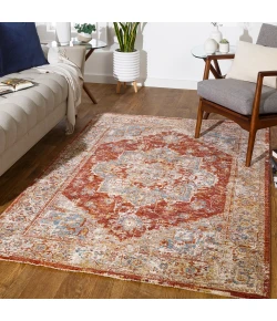 Livabliss Mirabel MBE2311 Brick Red Teal Area Rug 12 ft. X 15 ft. Rectangle