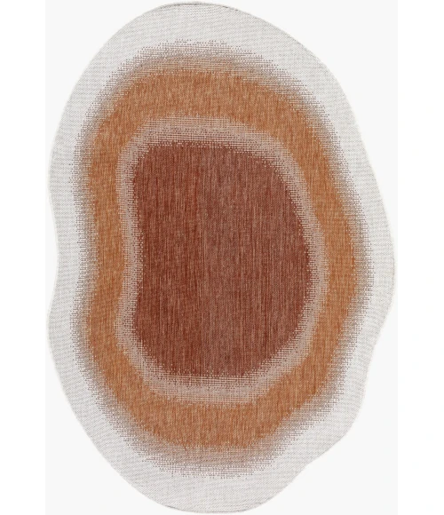 Livabliss Miami Beach Rust MBH-2317 6 ft. 7 in. X 9 ft. Specialty Rug