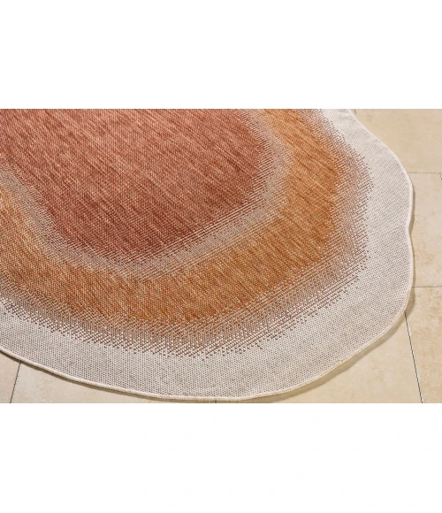 Livabliss Miami Beach Rust MBH-2317 6 ft. 7 in. X 9 ft. Specialty Rug