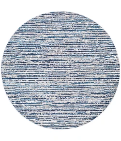 Livabliss Monte Carlo MNC2309 Navy Sky Blue Area Rug 5 ft. 3 in. Round
