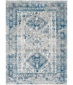 Livabliss Monte Carlo MNC2313 Sky Blue Light Gray Area Rug 6 ft. 7 in. X 9 ft. Rectangle