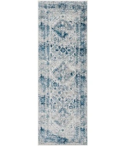 Livabliss Monte Carlo MNC2313 Blue Light Gray Area Rug 2 ft. 7 in. X 10 ft. Runner