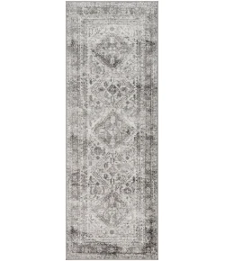 Livabliss Monte Carlo MNC2314 Light Gray White Area Rug 2 ft. 7 in. X 10 ft. Runner