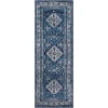 Livabliss Monte Carlo MNC2315 Navy Light Gray Area Rug 2 ft. 7 in. X 10 ft. Runner