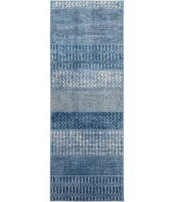 Livabliss Monaco MOC2305 Bright Blue Navy Area Rug 6 ft. 7 in. Square