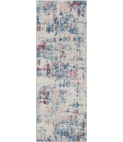 Livabliss Monaco MOC2336 Blue Pale Blue Area Rug 2 ft. 7 in. X 7 ft. 3 in. Runner