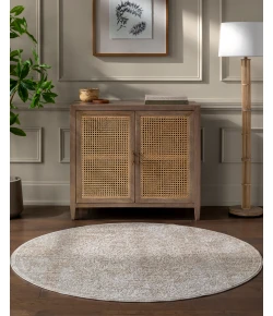 Livabliss Masterpiece MPC2322 Taupe Sage Area Rug 5 ft. 3 in. Round Round