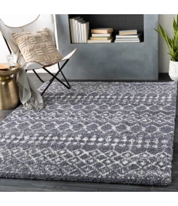 Livabliss Maroc Shag MRS2308 Medium Gray White Area Rug 2 ft. X 3 ft. Rectangle