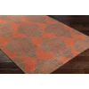 Surya Marta MRT1002 Bright Orange Charcoal Area Rug 2 ft. X 3 ft. Rectangle