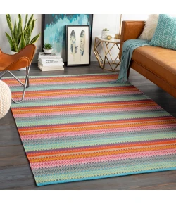 Surya Maritime MTM1005 Bright Pink Sky Blue Area Rug 2 ft. X 3 ft. Rectangle