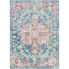 Livabliss Murat MUT2322 Dark Blue White Area Rug 6 ft. 7 in. X 9 ft. Rectangle
