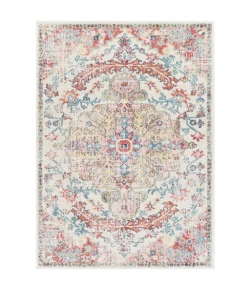 Livabliss Murat MUT2323 Bright Red White Area Rug 5 ft. 3 in. X 7 ft. 3 in. Rectangle