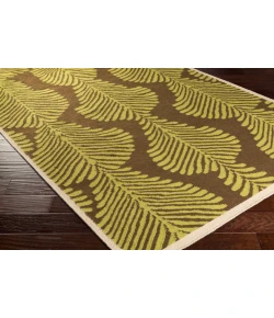 Surya Nantes NAN8004 Lime Dark Brown Area Rug 5 ft. X 8 ft. Rectangle