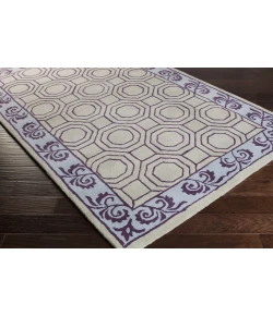 Surya Nantes NAN8008 Dark Purple Light Gray Area Rug 2 ft. X 3 ft. Rectangle