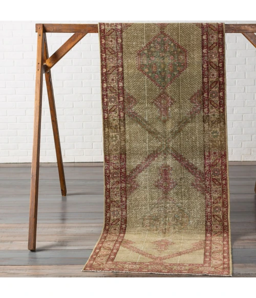 Surya Antique One of a Kind Olive OOAK-1244 2 ft. 11 in. X 12 ft. 7 in. Rect. Rug