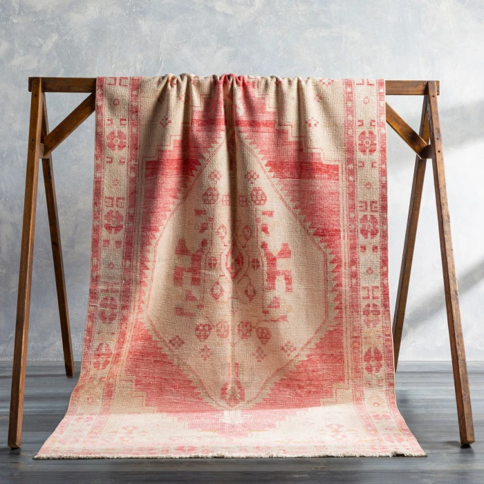 Surya Antique One of a Kind Rose OOAK-1370 4 ft. 10 in. X 9 ft. Rect. Rug