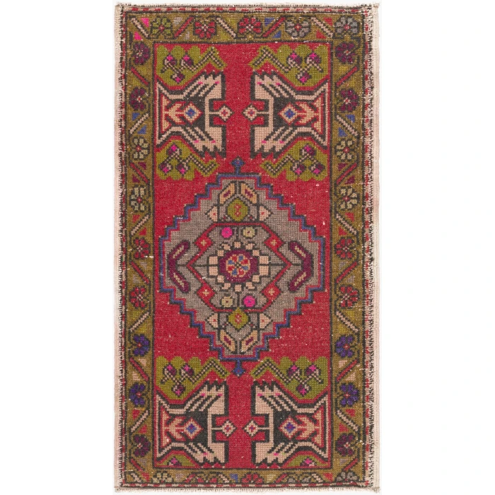 Surya Antique One of a Kind Crimson OOAK-1398 1ft.9in. x 3ft.4in. Rect. Rug
