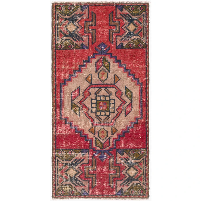 Surya Antique One of a Kind Crimson OOAK-1402 1ft.6in. x 3ft.1in. Rect. Rug
