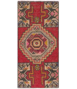 Surya Antique One of a Kind Crimson OOAK-1465 1ft.5in. x 3ft. Rect. Rug