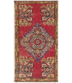 Surya Antique One of a Kind Crimson OOAK-1476 1ft.9in. x 3ft.3in. Rect. Rug