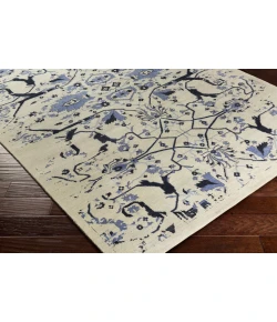 Surya Opulent OPE6008 Denim Black Area Rug 4 ft. X 6 ft. Rectangle