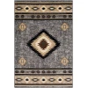 Livabliss Paramount PAR1094 Charcoal Medium Gray Area Rug 6 ft. 7 in. X 9 ft. 6 in. Rectangle