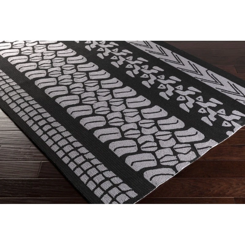 Surya Pandemonium Black PDM-1006 8ft. x 8ft. Round Rug