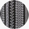Surya Pandemonium Black PDM-1006 8ft. x 8ft. Round Rug