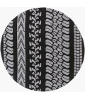 Surya Pandemonium Black PDM-1006 8ft. x 8ft. Round Rug