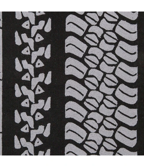 Surya Pandemonium Black PDM-1006 8ft. x 8ft. Round Rug