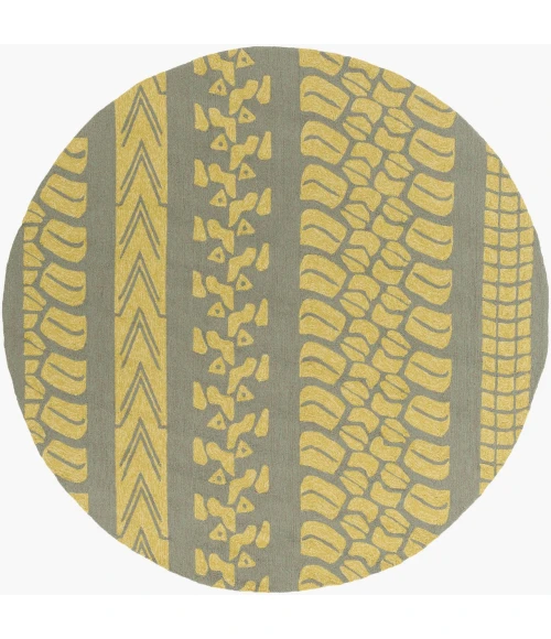 Surya Pandemonium Grass Green PDM-1007 8ft. x 8ft. Round Rug