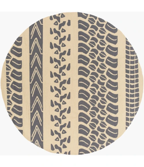 Surya Pandemonium Charcoal PDM-1008 8ft. x 8ft. Round Rug